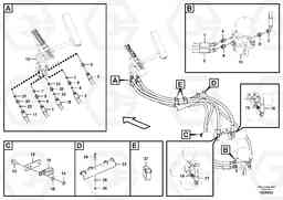 106583 Brake lines, foot brake valve - accumulators L180G, Volvo Construction Equipment