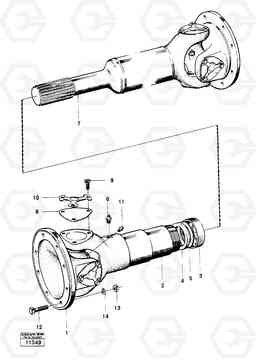 22201 Power shaft 646 616B/646 616B,646 D45, TD45, Volvo Construction Equipment