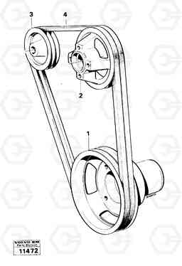 13034 Belt transmission L50 L50 S/N -6400/-60300 USA, Volvo Construction Equipment