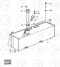 19457 Fuel tank 616B/646 616B,646 D45, TD45, Volvo Construction Equipment