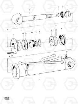 28769 Hydraulic cylinder 616B/646 616B,646 D45, TD45, Volvo Construction Equipment