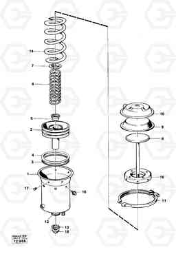 11666 Brake cylinder 861 861, Volvo Construction Equipment