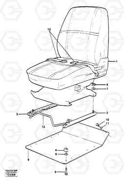 22279 Operator seat with fitting parts 4300 4300, Volvo Construction Equipment