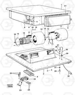 2042 Cab fan 98972 (6347) 99821 861 861, Volvo Construction Equipment