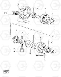 37632 Differential 616B/646 616B,646 D45, TD45, Volvo Construction Equipment