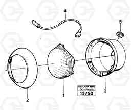 100338 Headlight. 5350B Volvo BM 5350B SER NO 2229 - 3999, Volvo Construction Equipment