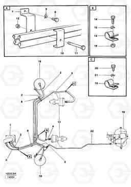 11173 Pneumatic system pipes 4300 4300, Volvo Construction Equipment