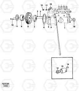 16217 Fuel injection pump with fitting parts Mo -59882 4300 4300, Volvo Construction Equipment