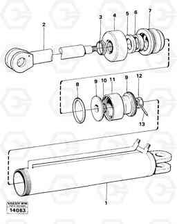 11676 Steering cylinder 861 861, Volvo Construction Equipment