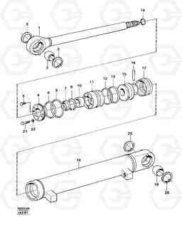 47639 Hydraulic cylinder, lifting. 4200B 4200B, Volvo Construction Equipment