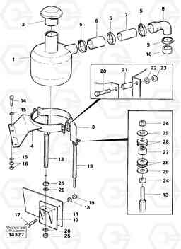 101905 Pree cleaner, oilbath 98986 (6458) 861 861, Volvo Construction Equipment