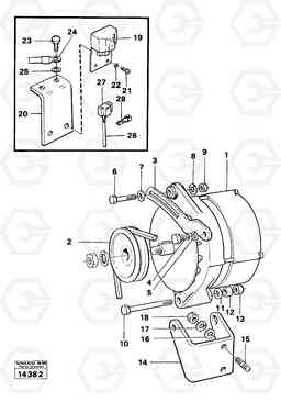 27597 Alternator with assembling details 4200 4200, Volvo Construction Equipment