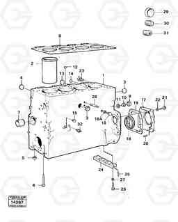 276 Cylinder block 4200 4200, Volvo Construction Equipment