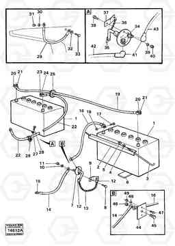 45816 Battery with assembling details 4200 4200, Volvo Construction Equipment