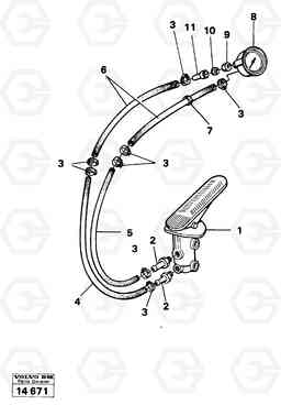 18543 Pressure gauge brake system Prod No 33101, 33104 4300 4300, Volvo Construction Equipment