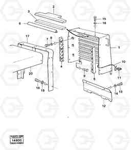 40207 Radiator casing 4200 4200, Volvo Construction Equipment