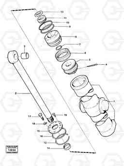 11561 Hydraulic cylinder lifting 4300 4300, Volvo Construction Equipment