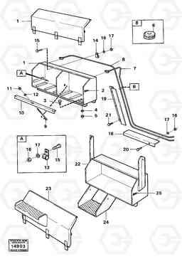 38643 Battery and heather box 98416 616B/646 616B,646 D45, TD45, Volvo Construction Equipment