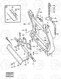 16621 Hydraulic attachment bracket. L90 L90, Volvo Construction Equipment