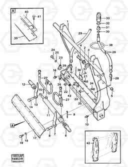 16403 Hydraulic attachment bracket. 4200B 4200B, Volvo Construction Equipment