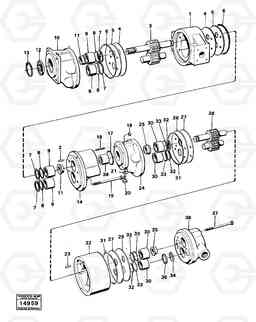 18453 Hydraulic pump 99020 616B/646 616B,646 D45, TD45, Volvo Construction Equipment