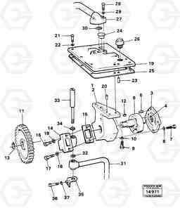 199 Oil-pump cover and oil-pump 616B/646 616B,646 D45, TD45, Volvo Construction Equipment