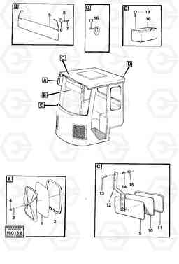 22176 Interior components and rear-view mirror 4300 4300, Volvo Construction Equipment