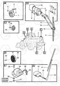 16238 Signalhorn,reflex and windshield wipers 4300 4300, Volvo Construction Equipment