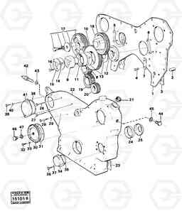 98949 Timing gear casing and gears 4300B 4300B, Volvo Construction Equipment