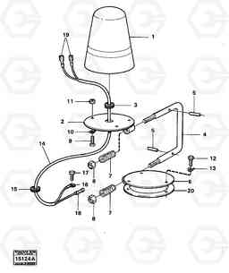 23300 Revolving warning light 98001, 99661 4300 4300, Volvo Construction Equipment