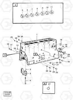 17762 Cylinder block 861 861, Volvo Construction Equipment