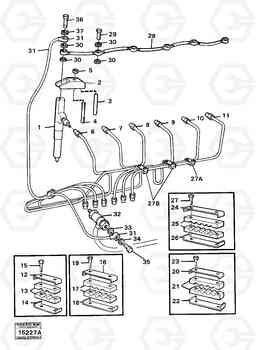 27187 Fuel lines, injectors 4400 4400, Volvo Construction Equipment