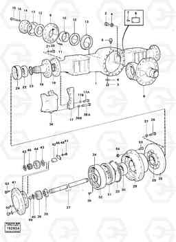 18686 Drive axle, rear prod no 23522, 23569 4300B 4300B, Volvo Construction Equipment