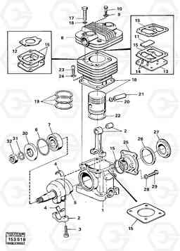 25254 Air compressor 861 861, Volvo Construction Equipment