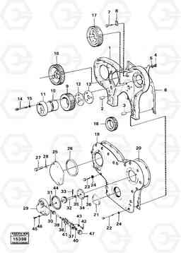 27185 Timing gear casing,timinggears and engine-speed Indicator 4400 4400, Volvo Construction Equipment