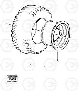 18159 Wheel equipment 616B/646 616B,646 D45, TD45, Volvo Construction Equipment