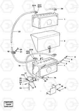 45817 Battery with assembling details 4400 4400, Volvo Construction Equipment