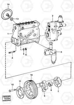 22800 Fuel injection pump with fitting parts 4400 4400, Volvo Construction Equipment