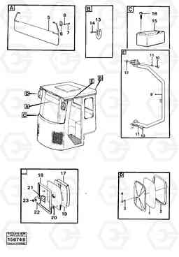 17512 Interior components and rear-view mirror 4200 4200, Volvo Construction Equipment