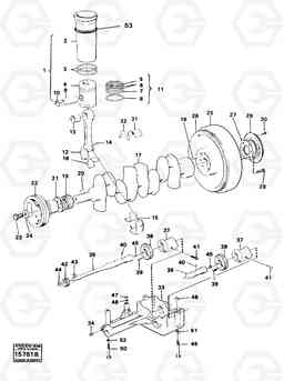 3761 Crankshaft and related parts 4200B 4200B, Volvo Construction Equipment