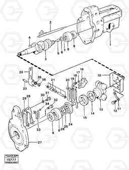 26296 Fuel injection pump governor part Prod Nr 16204 616B/646 616B,646 D45, TD45, Volvo Construction Equipment