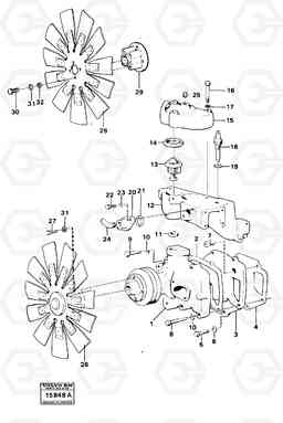 1265 Water pump with fitting parts 4500 4500, Volvo Construction Equipment