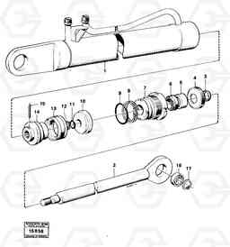 36416 Steering cylinder tillv nr -2600 4500 4500, Volvo Construction Equipment