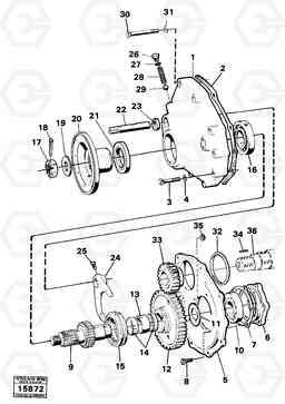 92431 Complementary gear case 646 616B/646 616B,646 D45, TD45, Volvo Construction Equipment