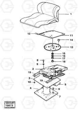 15954 Driver's seat prod 36117 Prod 36121 616B/646 616B,646 D45, TD45, Volvo Construction Equipment