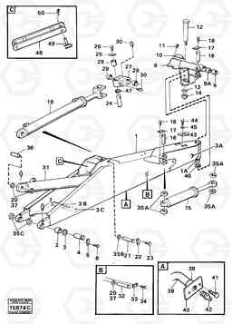 3757 Excavator beam 616B/646 616B,646 D45, TD45, Volvo Construction Equipment