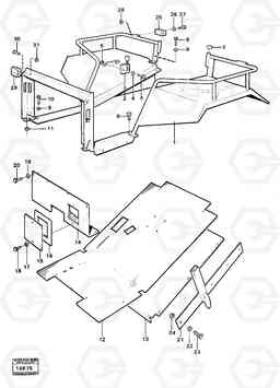 15951 Driver's platform prod 36117 Prod 36121 616B/646 616B,646 D45, TD45, Volvo Construction Equipment