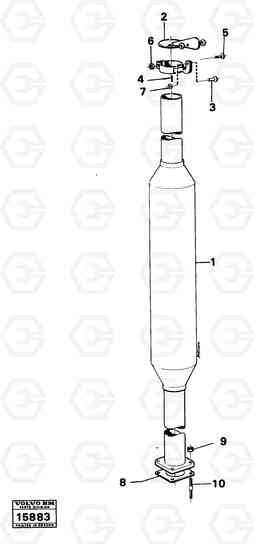 71105 Exhaust system prod 36117 616B/646 616B,646 D45, TD45, Volvo Construction Equipment