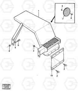 40358 Mudguards, front 97693 616B/646 616B,646 D45, TD45, Volvo Construction Equipment