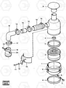 38642 Oil-bath filter 98579, -80 99761, 99831 616B/646 616B,646 D45, TD45, Volvo Construction Equipment